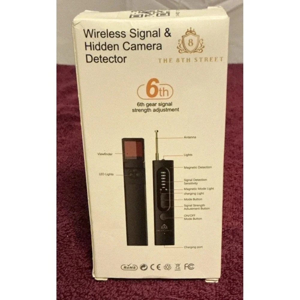 The 8th Street Wireless Signal & Hidden Camera Detector Bnib 6th Gear Signal